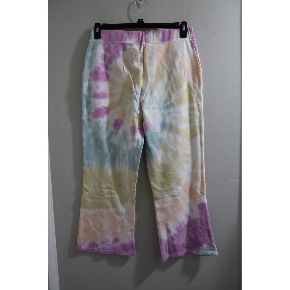 525 Womens Pastel Tie Dye Wide Leg Cotton Sweatpants Multicolor Size M NEW - Picture 5 of 6